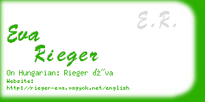 eva rieger business card